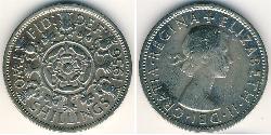2 Shilling Reino Unido (1922-) Níquel/Cobre Isabel II (1926-2022)