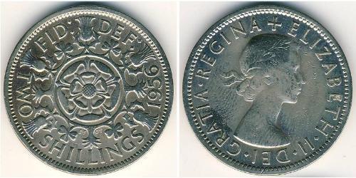 2 Shilling Reino Unido (1922-) Níquel/Cobre Isabel II (1926-2022)