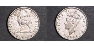 2 Shilling Southern Rhodesia (1923-1980) Níquel/Cobre Jorge VI (1895-1952)