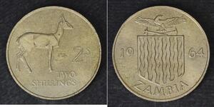 2 Shilling Zambia (1964 - ) Níquel/Cobre 