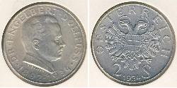 2 Shilling Federal State of Austria (1934-1938) Plata 