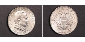 2 Shilling Federal State of Austria (1934-1938) Plata 