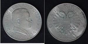 2 Shilling Federal State of Austria (1934-1938) Plata 