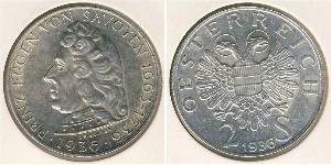 2 Shilling Federal State of Austria (1934-1938) Plata 