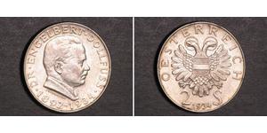 2 Shilling Federal State of Austria (1934-1938) Plata 