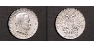 2 Shilling Federal State of Austria (1934-1938) Plata 