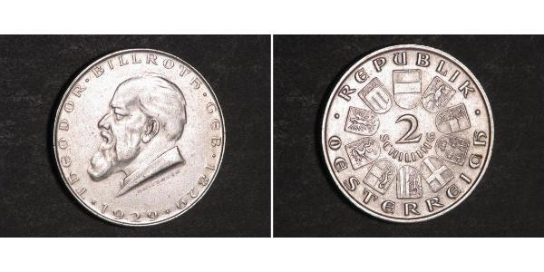 2 Shilling Primera República de Austria (1918-1934) Plata 