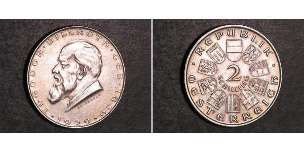 2 Shilling Primera República de Austria (1918-1934) Plata 