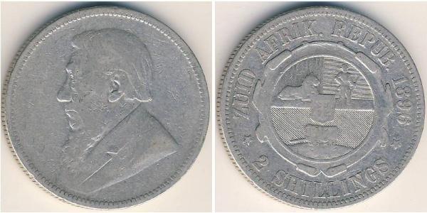 2 Shilling Sudáfrica Plata Paul Kruger (1825 - 1904)