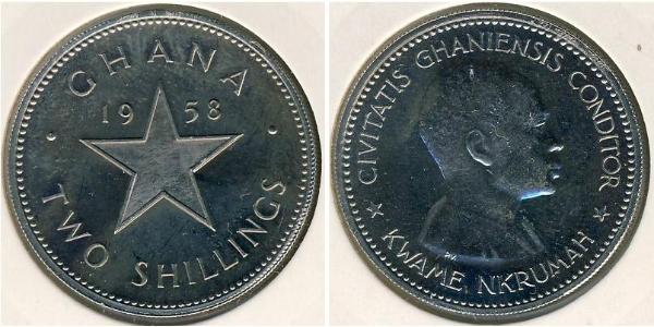 2 Shilling Ghana Rame/Nichel 