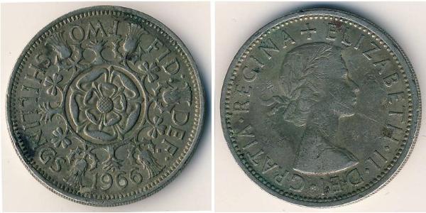 2 Shilling Regno Unito (1922-) Rame/Nichel Elisabetta II (1926-2022)