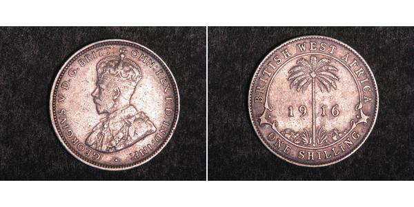 2 Shilling Britisch-Westafrika (1780 - 1960) Silber George V (1865-1936)