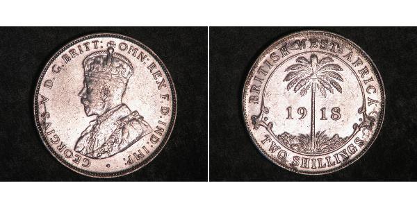 2 Shilling Britisch-Westafrika (1780 - 1960) Silber George V (1865-1936)