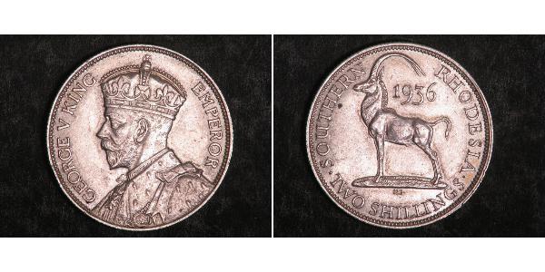 2 Shilling Southern Rhodesia (1923-1980) Silber George V (1865-1936)