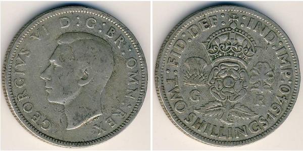 2 Shilling Vereinigtes Königreich Silber Georg VI (1895-1952)