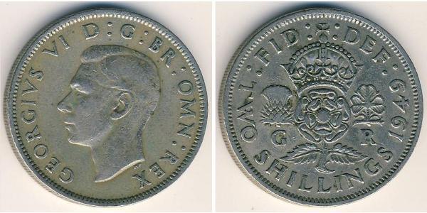 2 Shilling Vereinigtes Königreich Silber Georg VI (1895-1952)