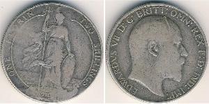 2 Shilling Vereinigtes Königreich von Großbritannien und Irland (1801-1922) Silber Eduard VII (1841-1910)