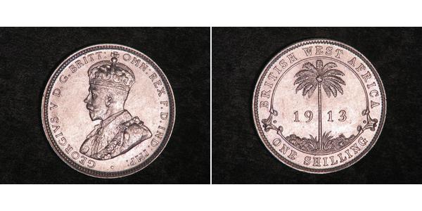 2 Shilling British West Africa (1780 - 1960) Silver George V of the United Kingdom (1865-1936)