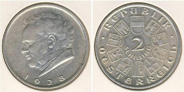 2 Shilling First Austrian Republic (1918-1934) Silver 