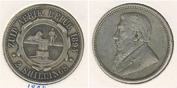 2 Shilling South Africa Silver Paul Kruger (1825 - 1904)