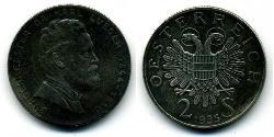 2 Shilling Federal State of Austria (1934-1938) 銀 