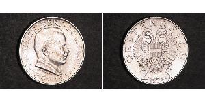 2 Shilling Federal State of Austria (1934-1938) 銀 