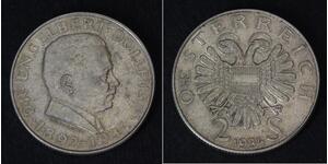 2 Shilling Federal State of Austria (1934-1938) 銀 