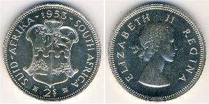 2 Shilling South Africa 銀 