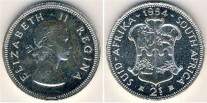 2 Shilling South Africa 銀 