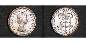 2 Shilling South Africa 銀 