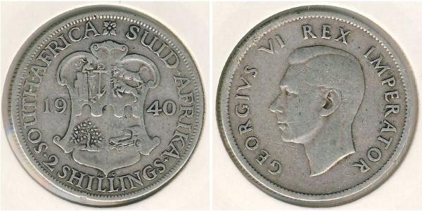 2 Shilling South Africa 銀 乔治六世 (1895-1952)