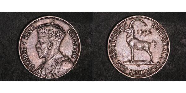 2 Shilling 南羅德西亞 銀 乔治五世  (1865-1936)