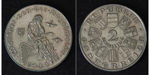 2 Shilling 奥地利第一共和国 (1919 - 1934) 銀 
