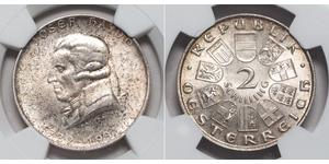 2 Shilling 奥地利第一共和国 (1919 - 1934) 銀 