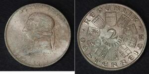 2 Shilling 奥地利第一共和国 (1919 - 1934) 銀 