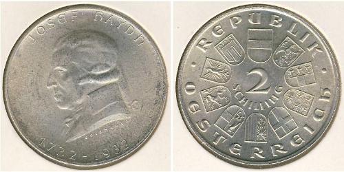 2 Shilling 奥地利第一共和国 (1919 - 1934) 銀 