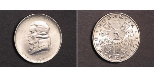 2 Shilling 奥地利第一共和国 (1919 - 1934) 銀 