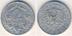 2 Shilling 同盟國軍事佔領奧地利 (1945 - 1955) 铝 