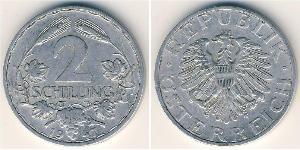2 Shilling 同盟國軍事佔領奧地利 (1945 - 1955) 铝 