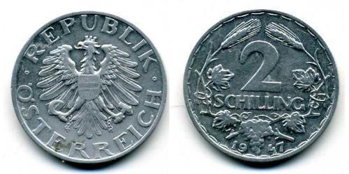 2 Shilling 同盟國軍事佔領奧地利 (1945 - 1955) 铝 