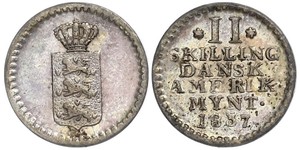 2 Skilling Dänemark Silber Friedrich VI., König von Dänemark (1768 -1839)