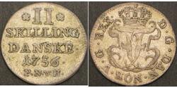 2 Skilling Denmark Silver 