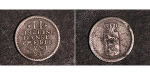 2 Skilling Denmark Silver Frederick VI of Denmark (1768 -1839)