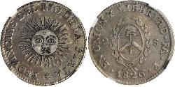 2 Sol Provinces-Unies du Río de la Plata (1810 -1831) Argent 