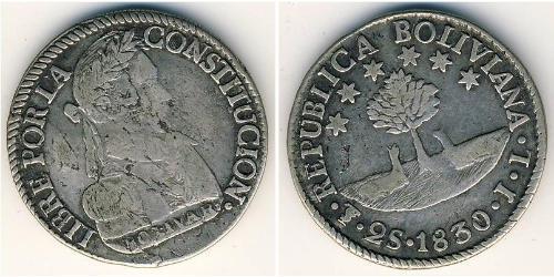 2 Sol Bolivia (1825 - ) Argento 