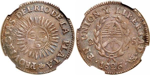 2 Sol United Provinces of the Río de la Plata (1810 -1831) Silver 