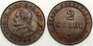 2 Soldo Vatican (1926-) Cobre Pío IX (1792- 1878)