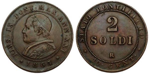 2 Solidus 教皇国 (754 - 1870)  Pope Pius IX (1792- 1878)