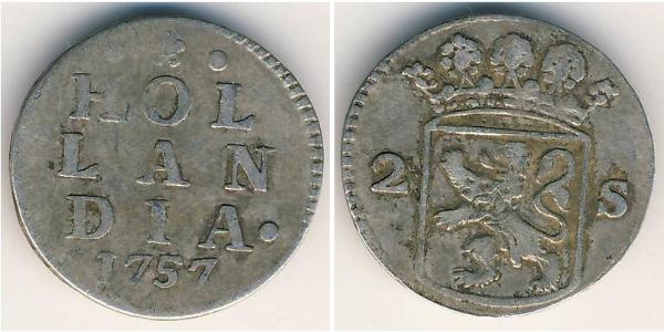 2 Stiver Repubblica delle Sette Province Unite (1581 - 1795) Argento 