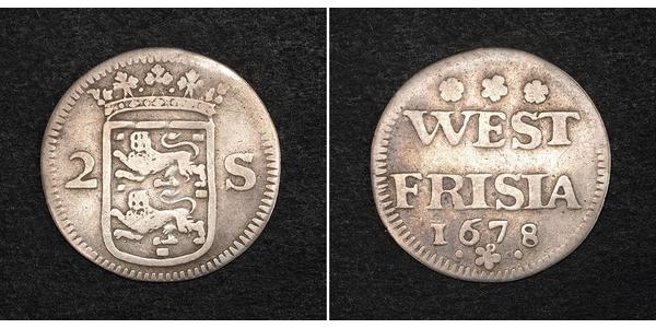 2 Stuiver Pays-Bas Argent 